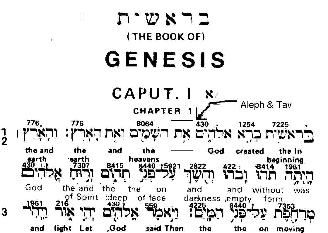 Aleph Tav in Genesis 1:1
